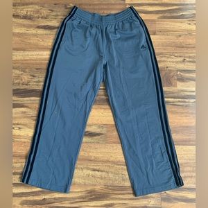 Adidas Drawstring Athletic Track Sweatpants Grey - Mens Medium